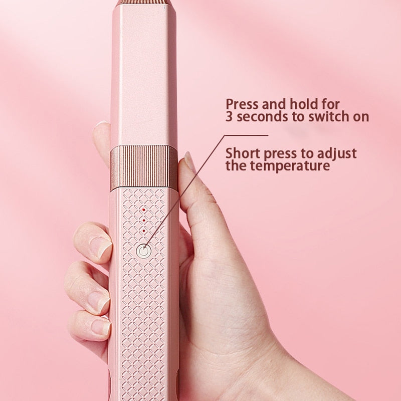 Ilikeshopping Blush Wireless Ceramic Mini Straightener