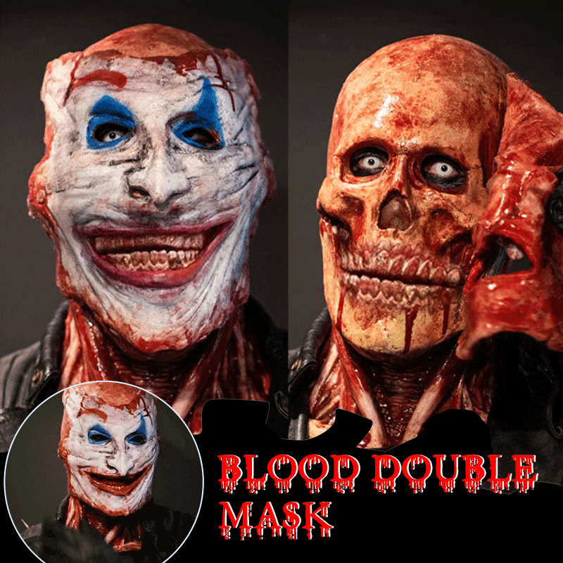Ilikeshopping Halloween Double-Layer Bloody Horror Mask