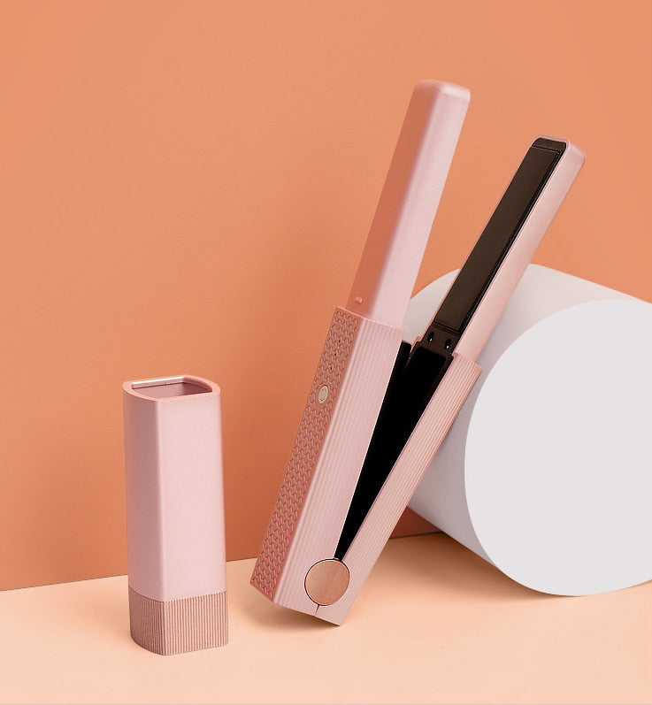 Ilikeshopping Blush Wireless Ceramic Mini Straightener
