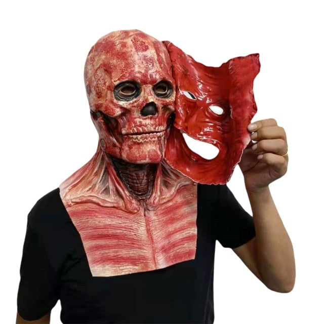 Ilikeshopping Halloween Double-Layer Bloody Horror Mask